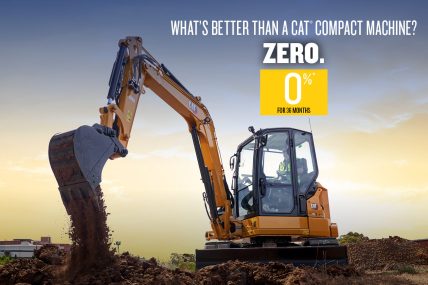 Cat Compact Equipment Now at 0% Finance For 36 Months!